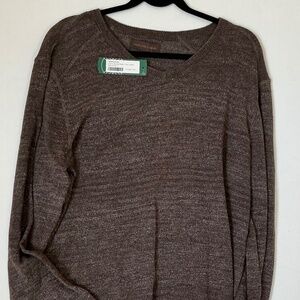 Men’s Fairlane & Sons Jerome Shoulder Brown V- neck sweater NWT Stichfix Size L